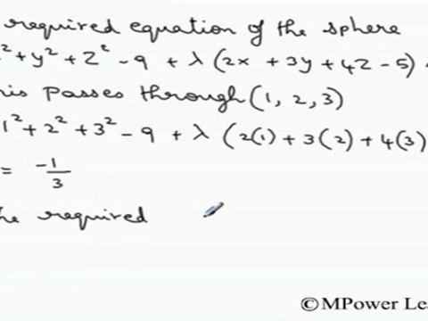 Three Dimensional Geometry, Vector Algebra - Sphere & plane intersections