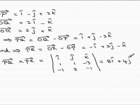 Three Dimensional Geometry, Vector Algebra - Cross product of Vectors; Plane Property