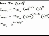 Using Iterative methods to find ratio of two successive terms in a Binomial Expansion