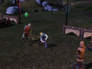 Les Sims Medieval - Combat entre mon capitaine et un comte