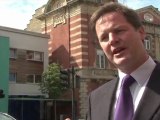 Clegg visits London riot site