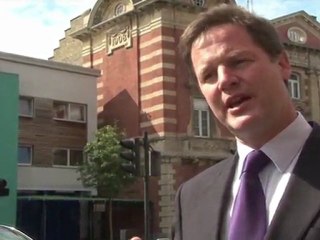 Clegg visits London riot site