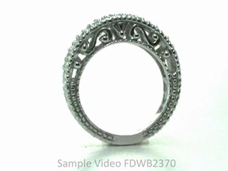 FDWB2370 Round Diamond Anniversary  Band & Vintage Setting
