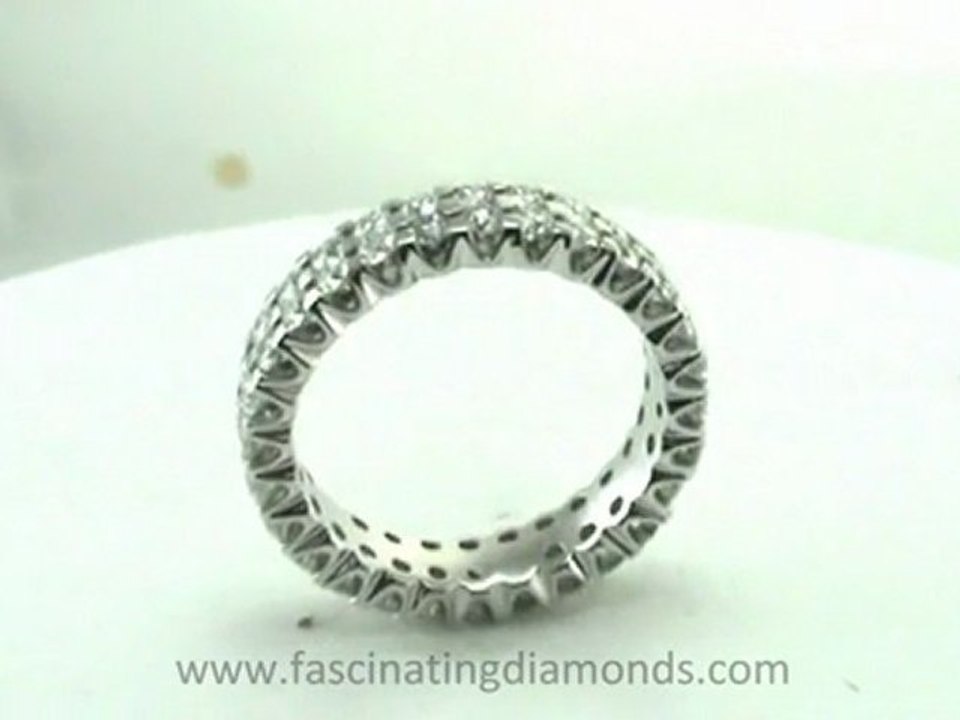 FDEWB430B 2 Row Round Diamond Prong Set Eternity Band