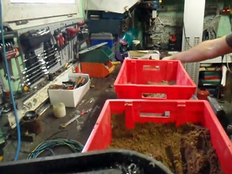 Préparation sable vert