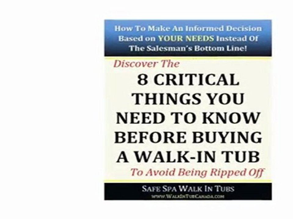 Walk In Tubs Canada: How The Water Tight Door Seal Works