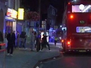 London is quiet with a heavy police presence