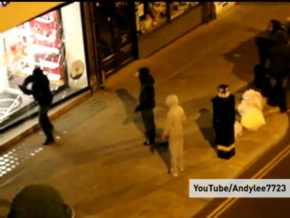 Rioters and looters caught on camera