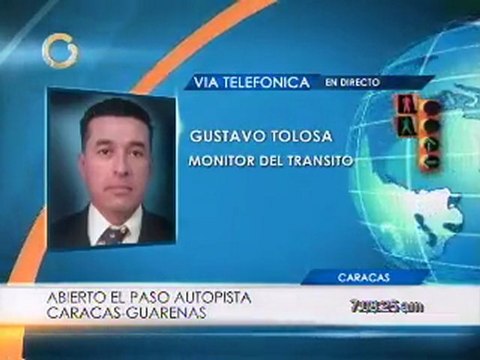 Reabierto el paso en Caracas - Guarenas