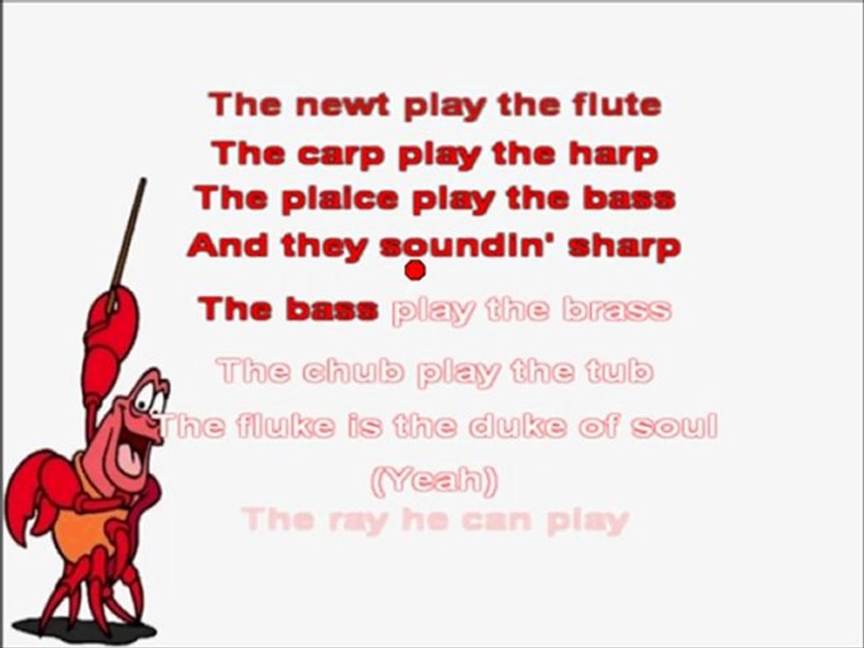 Under The Sea Karaoke Lyrics Dailymotion Video