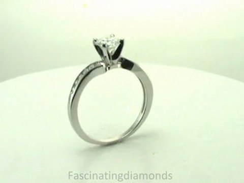 FDENS3092ROR Round Shape Diamond Intertwined Engagement Ring In Channel Setting