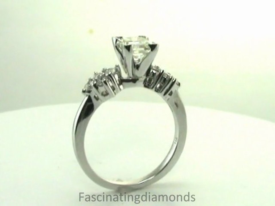 FDENS3082PRR  Princess Diamond Prong Set Fleur Diamond Engagement Ring