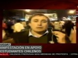 En Uruguay, manifestación de apoyo a estudiantes chilenos