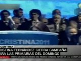Cierran campaña para elecciones primarias en Argentina
