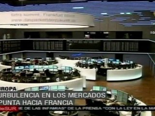 Turbulencia de los mercados financieros apunta a Francia