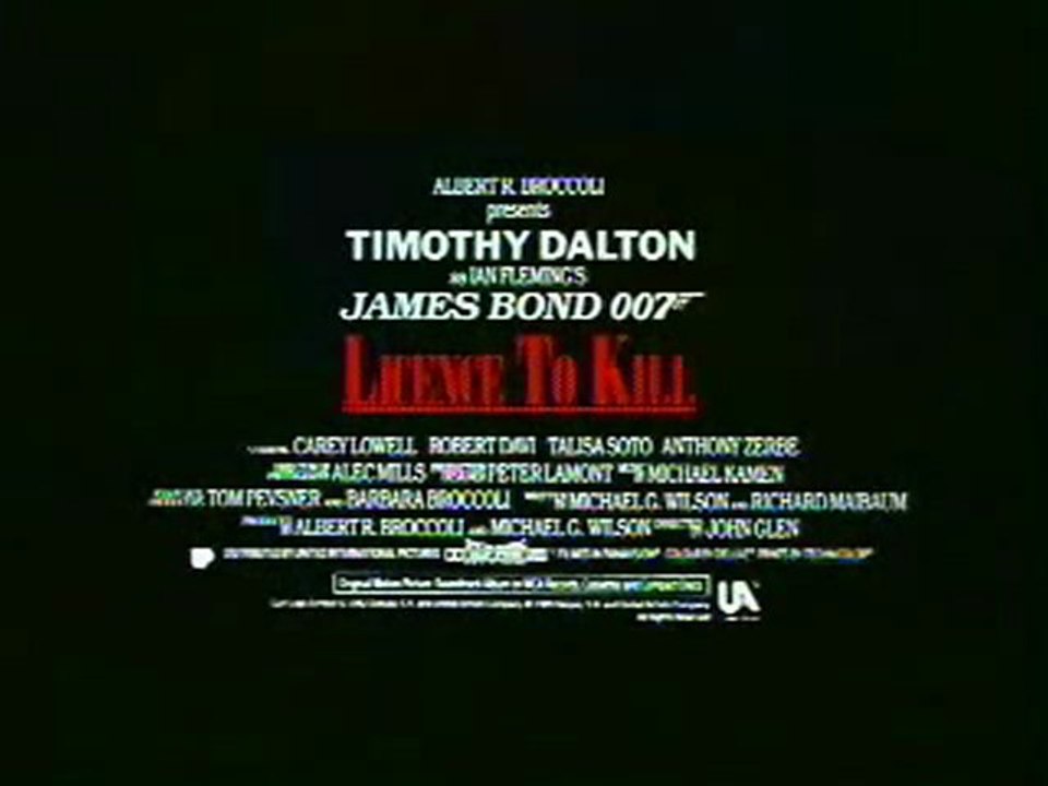 Licence To Kill 007- Trailer 1989