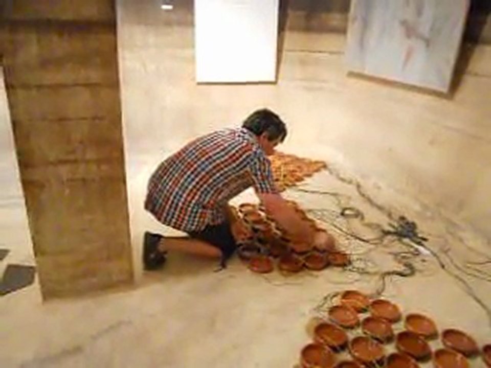 Jurgen Borgers face à face, Composition 7, Casserole Creme Catalan, synthétiseur, exposition France, Sigean 2011