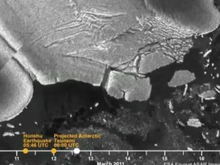 Japan tsunami causes Antarctic glacier to break