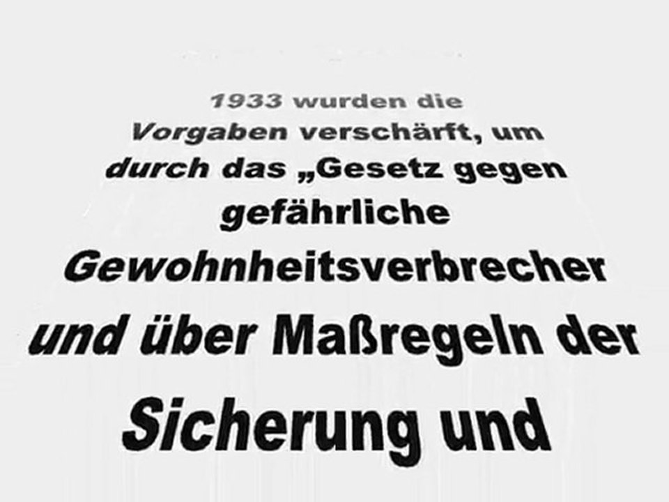 aktion arbeitsscheu reich - Wehret den Anfängen