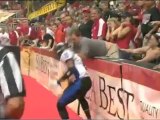 Jacksonville Sharks Fan Tackles Georgia Force Arena Football League Player