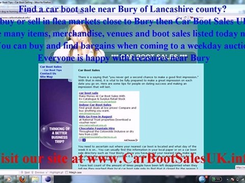 Bury Car Boot Sales - FleaMarket Sites Lancashire