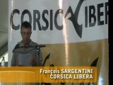 Discours de François SARGENTINI (CORSICA LIBERA) GHJURNATE INTERNAZIUNALE 2011