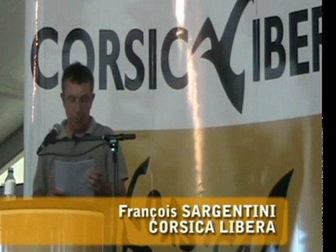Discours de François SARGENTINI (CORSICA LIBERA) GHJURNATE INTERNAZIUNALE 2011