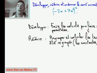 2nde Développer et Réduire une expression (1/5)