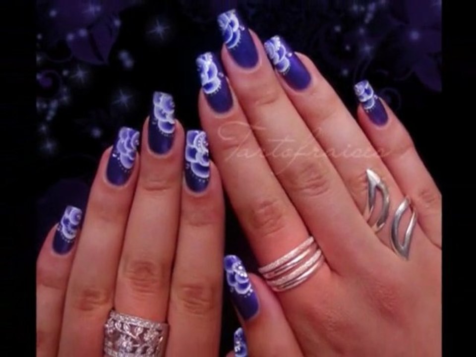 Tuto nail art : nuages One Stroke