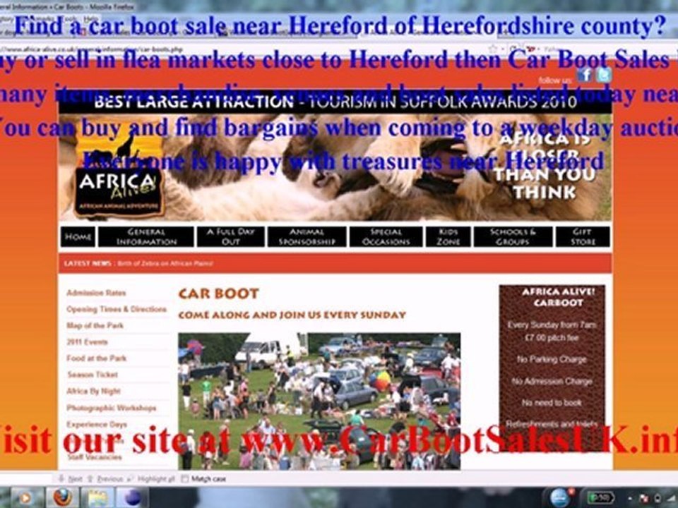 Hereford Car Boot Sales - FleaMarket Sites Herefordshire