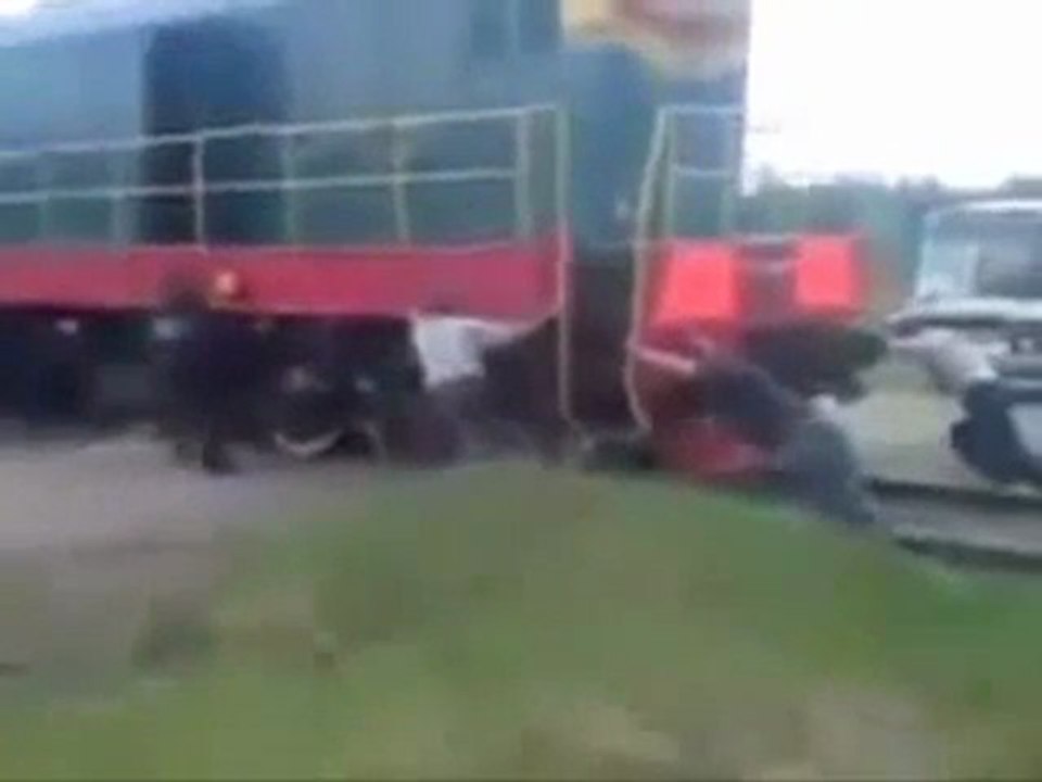 Russian Train Needs a Push-Start...