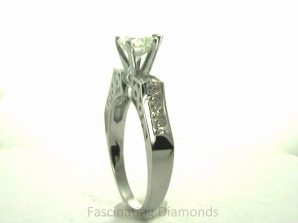FDENS151HTR  Heart Shape Diamond Vintage Channel Set Engagement Ring