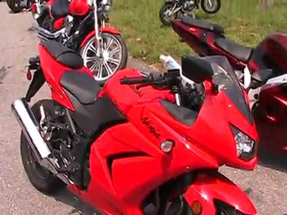 2008 Red Kawasaki Ninja 250 cc Asheville NC