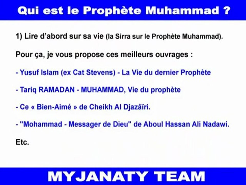Qui est le Prophète Muhammad ? (3/3)