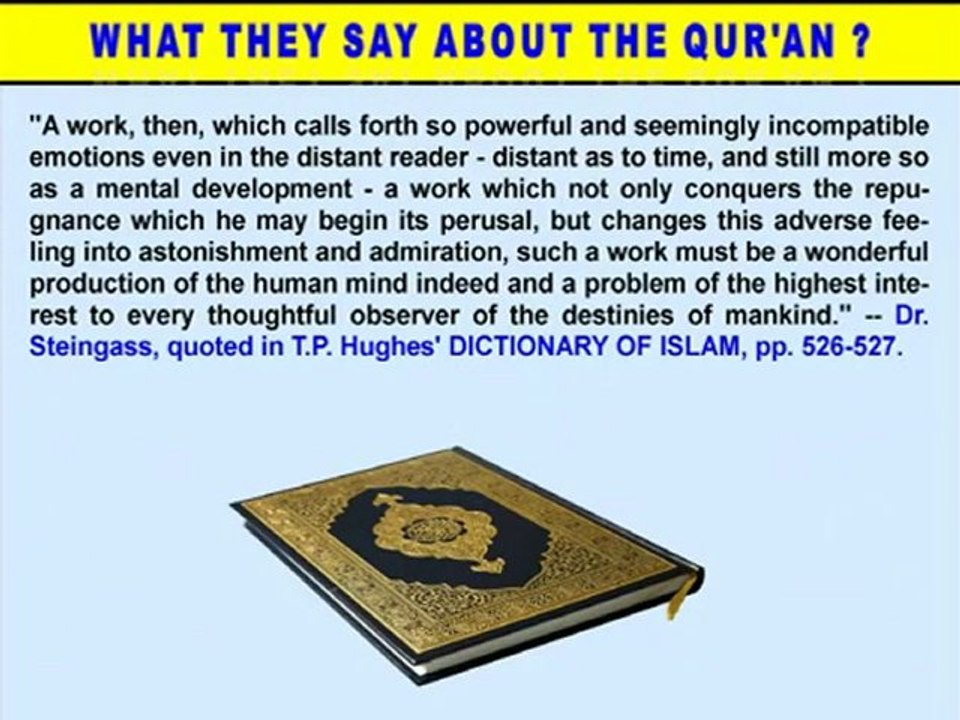 What they say about the Quran ? (2/3)