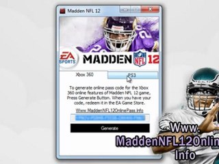 Free Online Pass Code For Madden NFL 12 Game - Tutorial