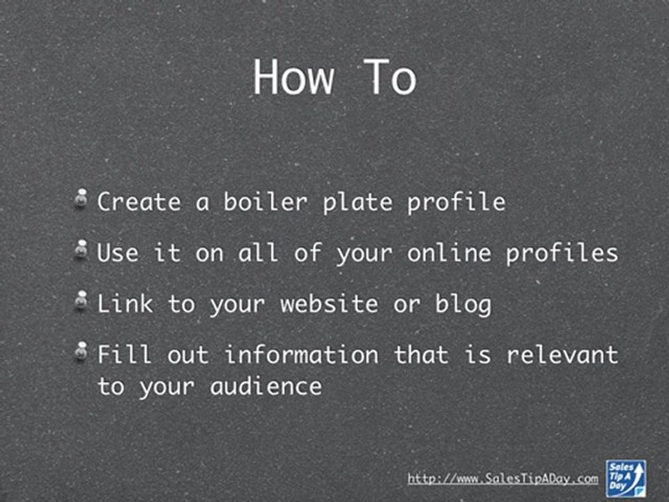Online Profiles: #21 of 30 Best Ways to Promote Your ...