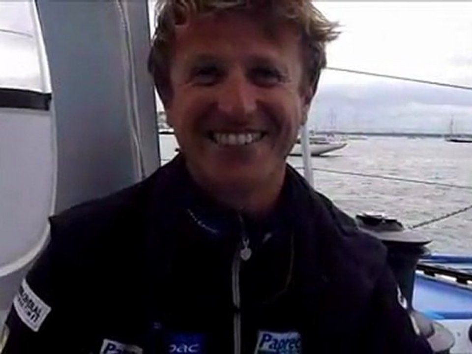 Derniers Préparatifs à bord de Virbac-Paprec 3 avant le départ de la Rolex Fastnet Race