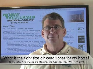 Sarasota Air Condtioning Tips- How do I get the right size air conditioner for my home%3F