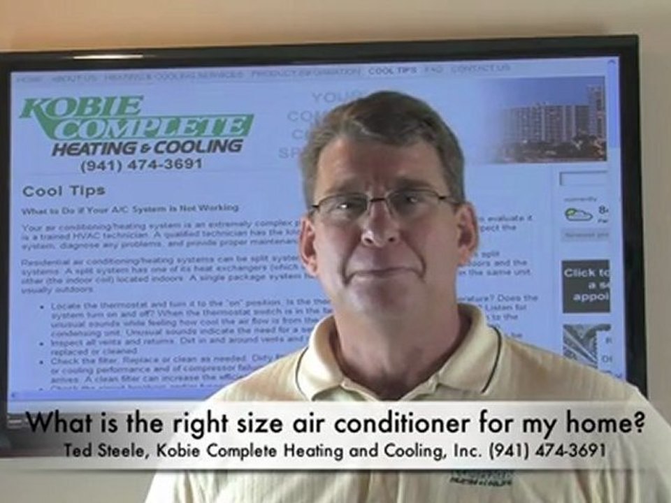 Sarasota Air Condtioning Tips- How do I get the right size air conditioner for my home%3F