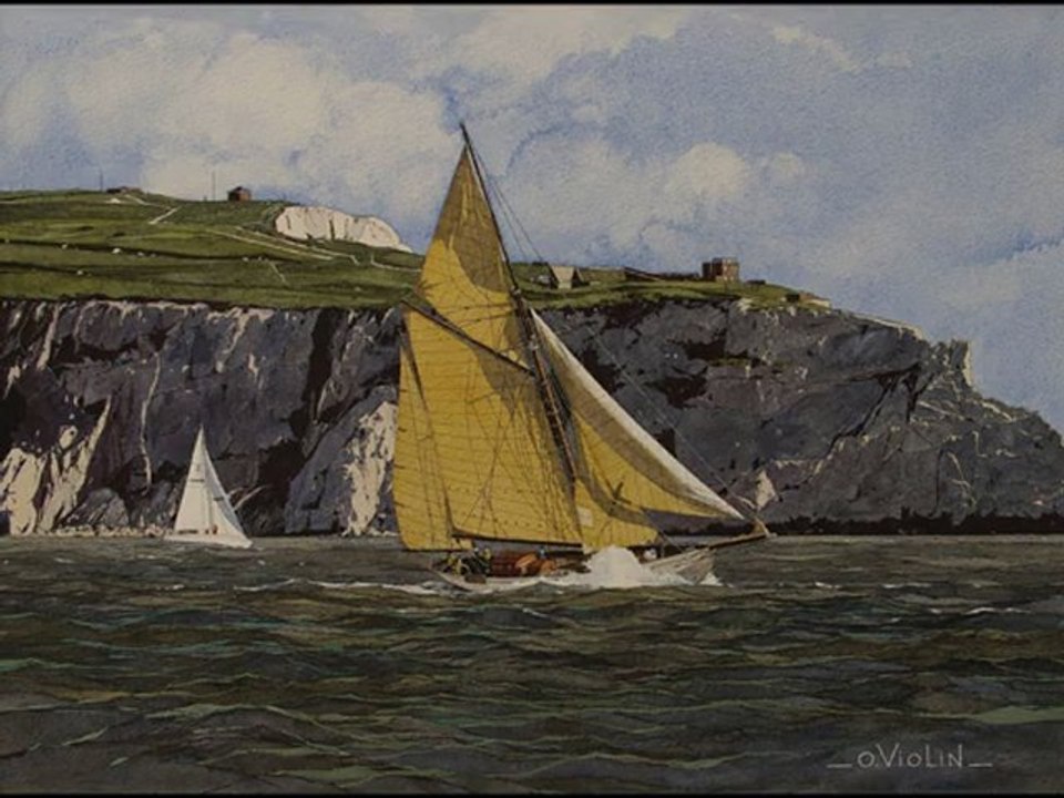 Un voilier à l'aquarelle.