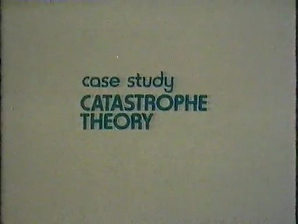 Maths Foundation Course 15 : Case study Catastrophe Theory