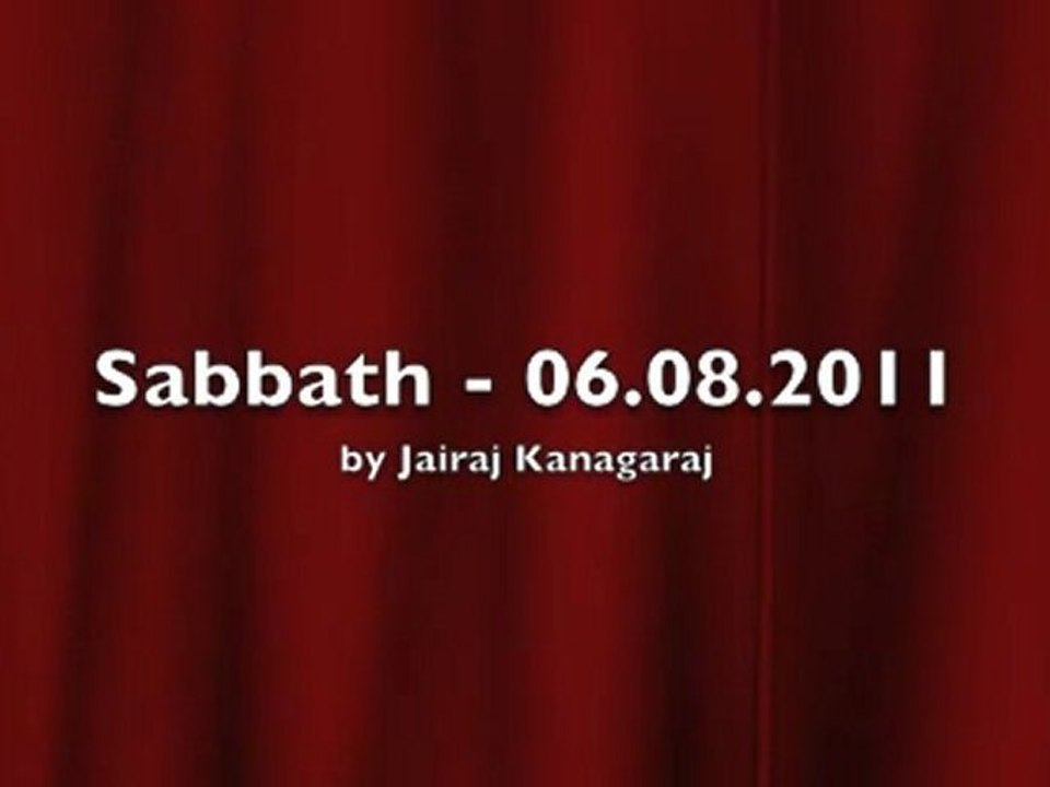 Sermon 06-08-2011