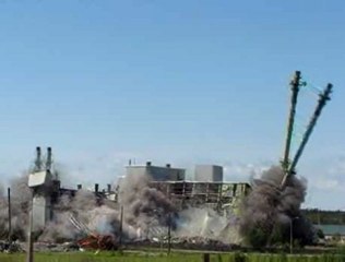 Loring AFB Power Plant Implosion Fail