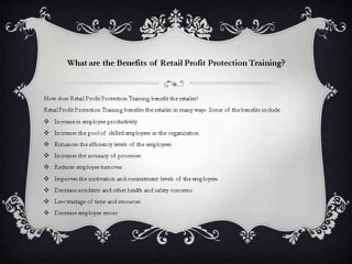 What is Retail Profit Protection Training 4