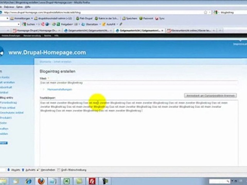 Blog mit Drupal erstellen