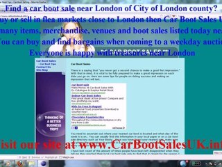 London Car Boot Sales - FleaMarket Sites City of London