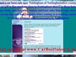 Nottingham Car Boot Sales - FleaMarket Sites Nottinghamshire