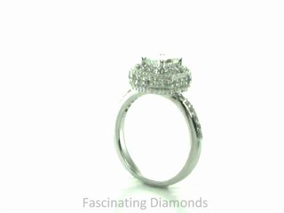 FDENR8578R  Radiant Cut Diamond Engagement Ring In Vintage Pave Setting