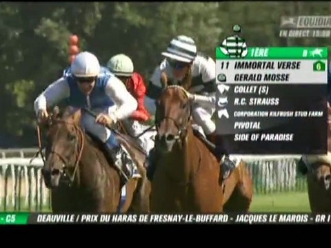 Prix Jacques Le Marois 2011 Immortal Verse (IRE) G. Mossé / R. Collet / R-C. Strauss.